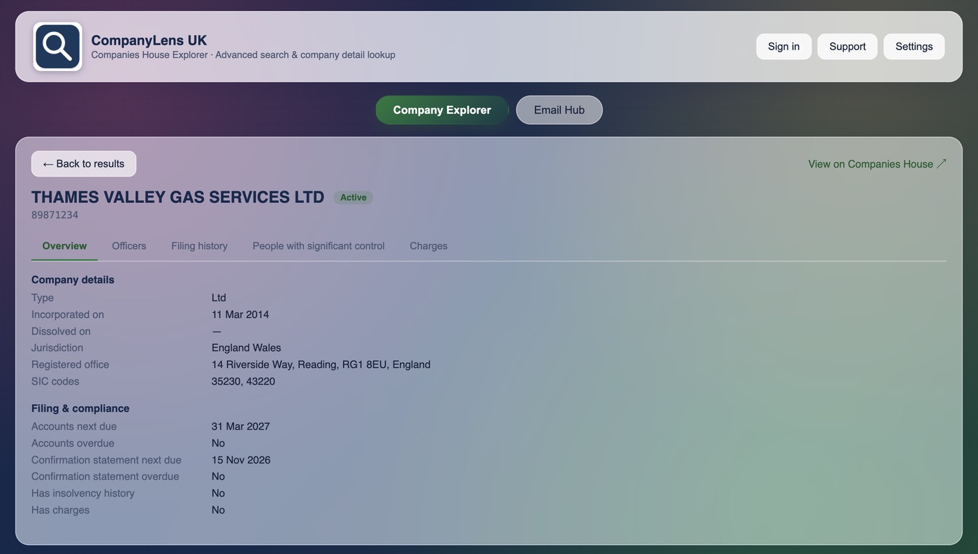 CompanyLens UK screenshot 2